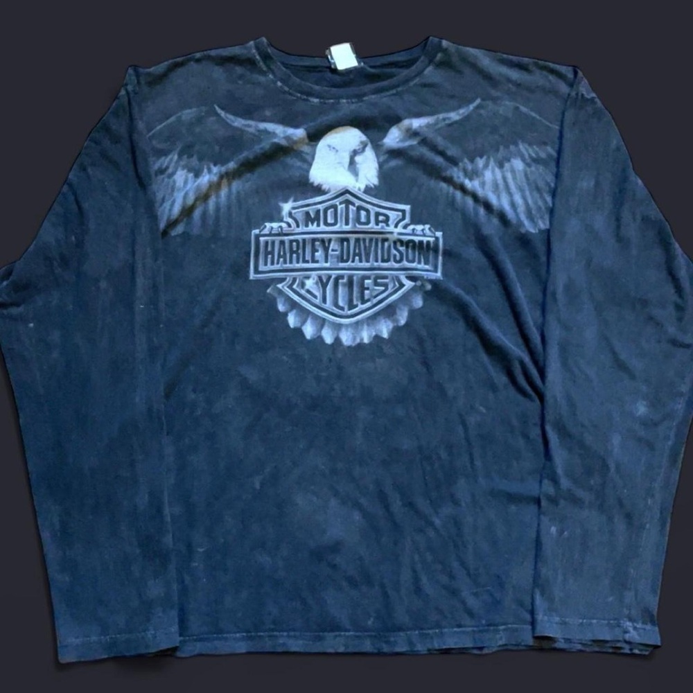 Harley-Davidson Black Long Sleeve Tee with Iconic Logo